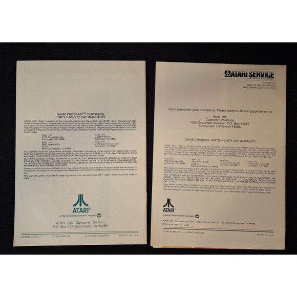 Lot of 2: Battlezone & Berzerk Atari 2600 Manuals Only - Picture 2 of 10